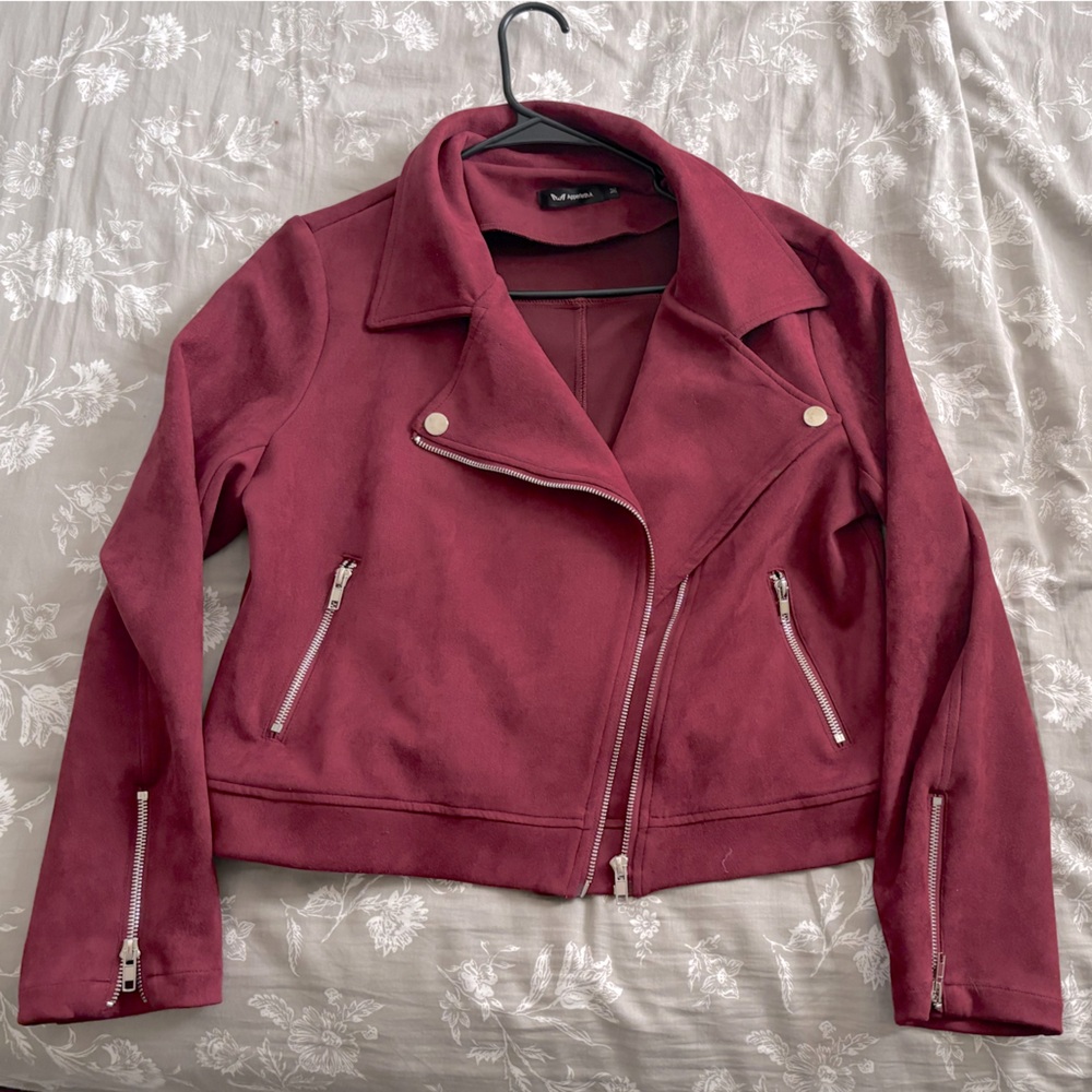 Red suede jacket